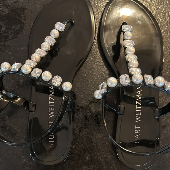 stuart wiseman pearl and crystal thongs - Picture 6 of 6